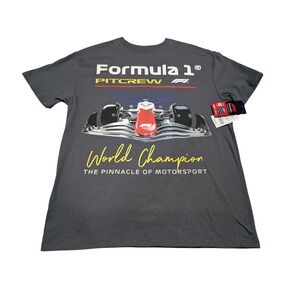 Formula 1 T Shirt Mens S Gray Pitcrew World Champion Pinnacle of Motorsport NEW